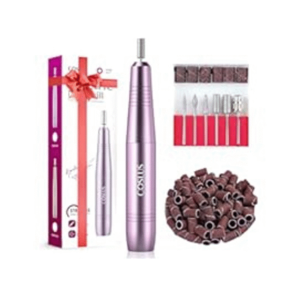 COSLUS Cordless Nail Drill Electric File: Professional for Acrylic Gel Dip Powder Nails Portable Nail Drill Machine Kit