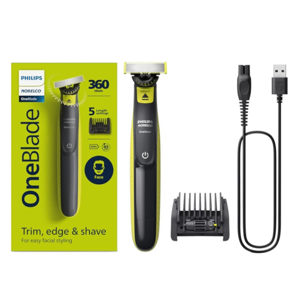 Philips Norelco OneBlade 360 Face, Hybrid Electric Beard Trimmer